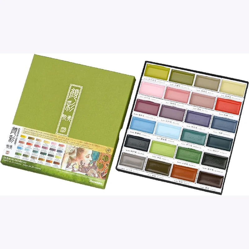 Coffret Kuretake Gansai Tambi classique 24 couleurs